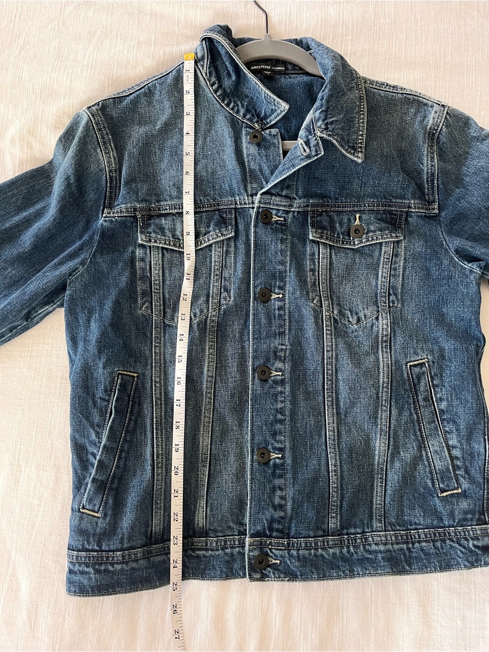 James Perse Washed Blue Denim Jacket - Picture 4 of 5
